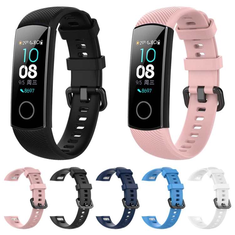 Smart Watch Silicone Watch Band for Huawei Honor Band 4 / Band 5(Blue) by buy2fix