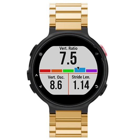 Universal Smart Watch Three Steel Strips Watch Band for Garmin Forerunner 220 / 230 / 235 / 630 / 620 / 735(Gold) by buy2fix
