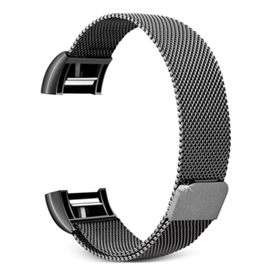 Smart Watch Stainless Steel Watch Band for FITBIT Charge 2, Size: S(Black) by buy2fix