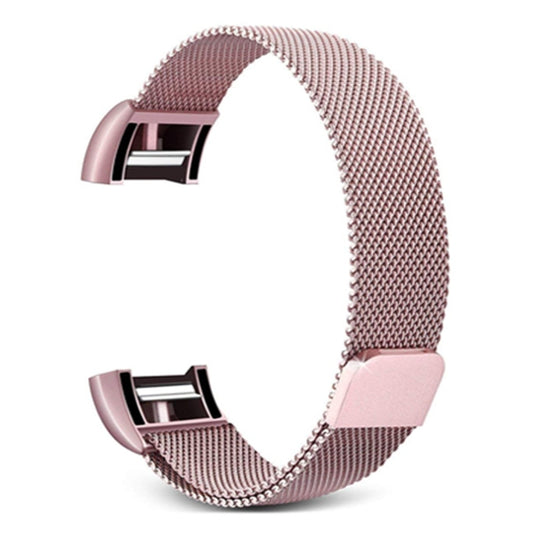 Smart Watch Stainless Steel Watch Band for FITBIT Charge 2, Size: S(Pink) by buy2fix