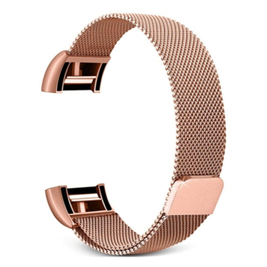 Smart Watch Stainless Steel Watch Band for FITBIT Charge 2, Size: S(Rose Gold) by buy2fix