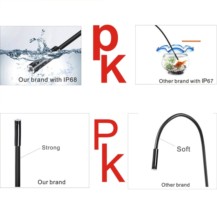 YPC110 8mm 2.0MP HD Camera WiFi Endoscope Snake Tube Inspection Camera with 8 LED, Waterproof IP68, Lens Diameter: 8mm, Length: 3.5m, Soft Line by buy2fix