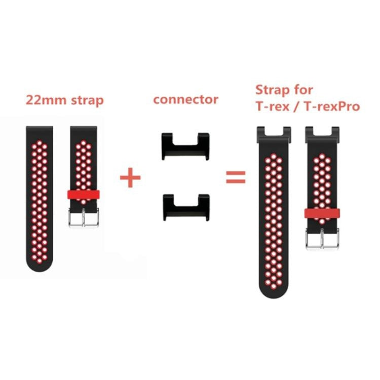 For Amazfit T-Rex / T-Rex Pro / Ares 1 Pair 22mm Metal Watch Band Connector(Black) by buy2fix