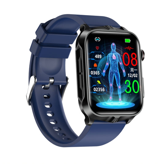 TK11P 1.83 inch IPS Screen IP68 Waterproof Silicone Band Smart Watch, Support Stress Monitoring / ECG (Blue) by buy2fix