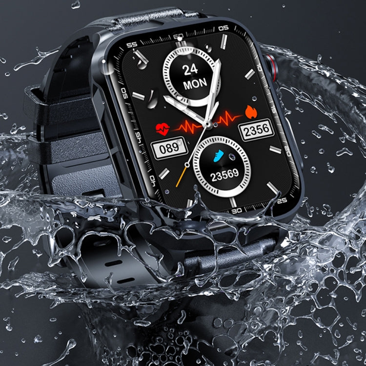 TK11P 1.83 inch IPS Screen IP68 Waterproof Silicone Band Smart Watch, Support Stress Monitoring / ECG (Black) by buy2fix