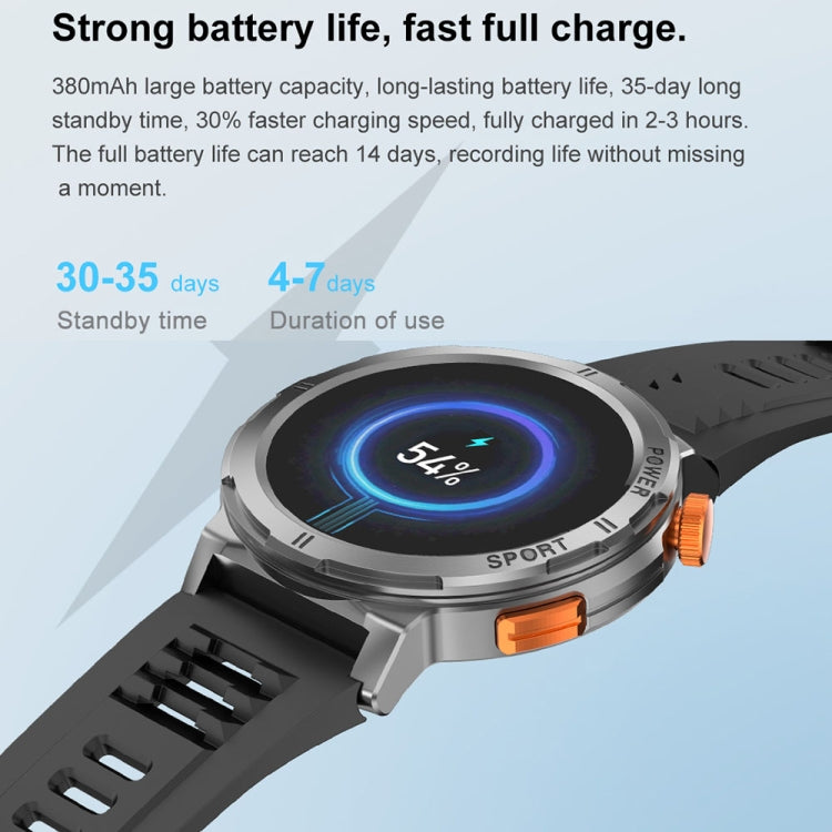 M52 1.43 inch Screen IP68 Waterproof Smart Watch, Support Bluetooth Call / Heart Rate (Silver) by buy2fix