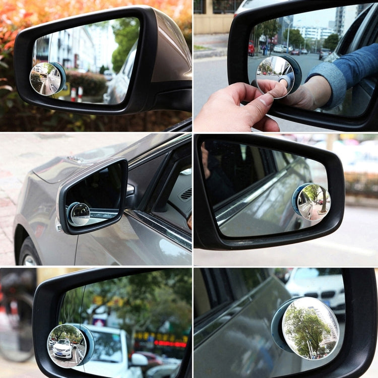 Car Blind Spot Rear View Wide Angle Mirror, Diameter: 5.3cm(Black) by buy2fix