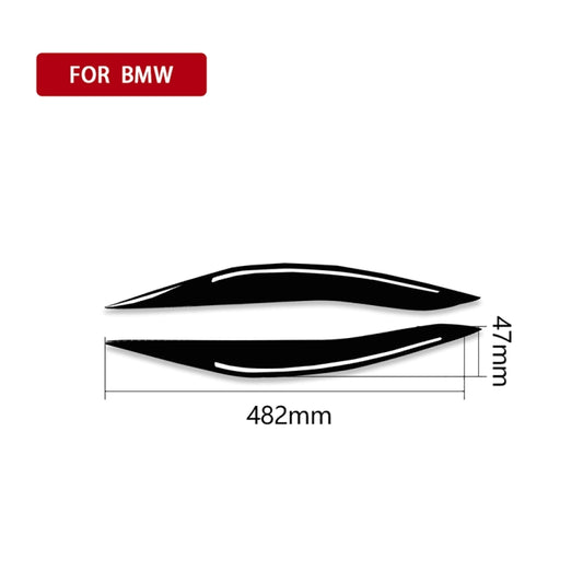 For BMW 5 Series F10 2014-2016 Car Lamp Eyebrow Decorative Sticker,Left and Right Drive Universal by buy2fix