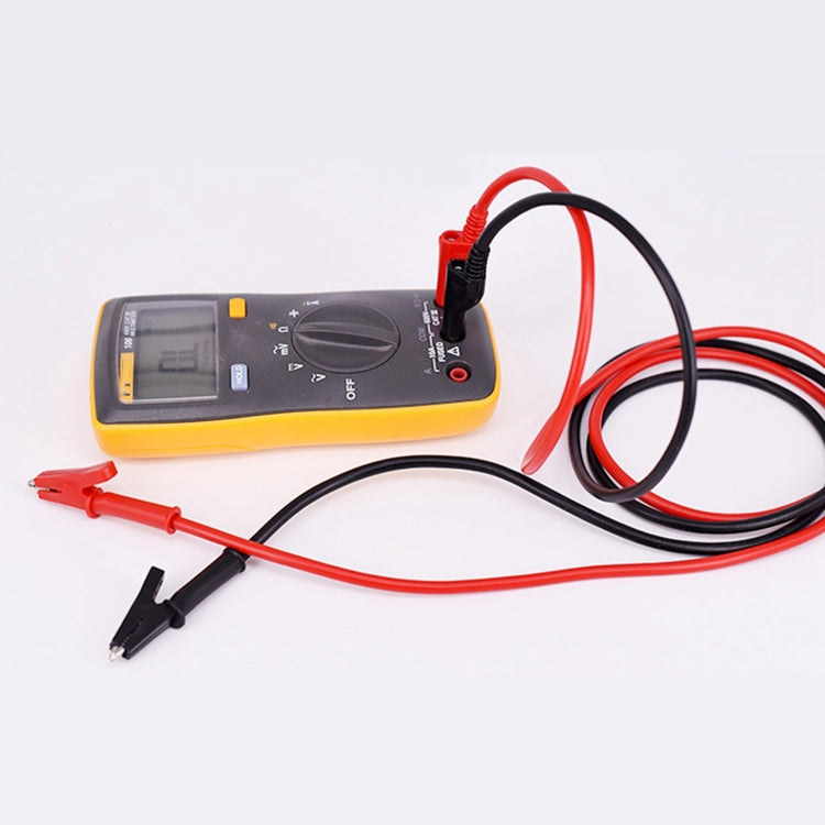 Thick Probe to Alligator Clip Test Lead Single Cable, Length: 1m (Black) by buy2fix