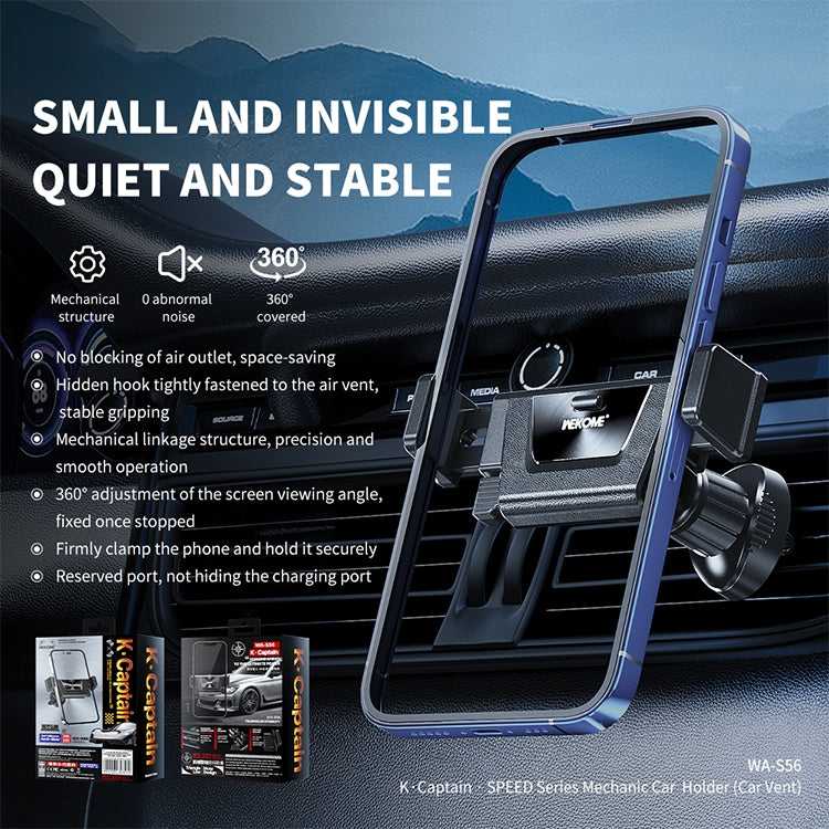 WK WA-S56 K Captain Speed Series Mechanic Car Air Outlet Phone Holder by WK