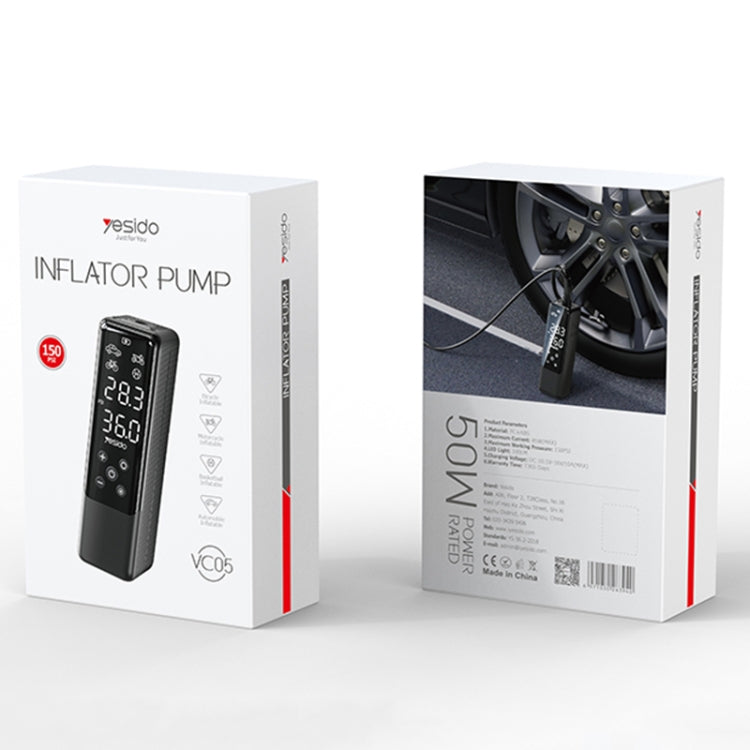 Yesido VC05 Portable Wired Car Mini Inflator Pump by Yesido