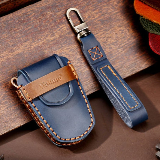 For Cadillac / CT5 / CT6 / XT6 4-button C086 Car Key Leather Protective Case (Blue) by buy2fix