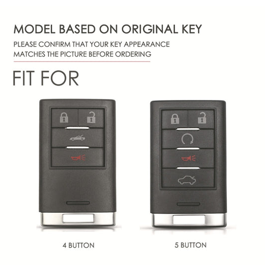 For Cadillac 4-button C090 Car Key Leather Protective Case (Brown) by buy2fix