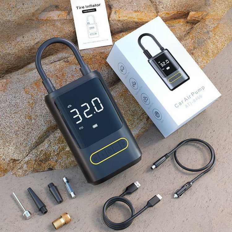 ATJ-8466 Portable Car Tire Air Pump Digital Display Wireless Electric Air Pump, Style: Dual Power by buy2fix