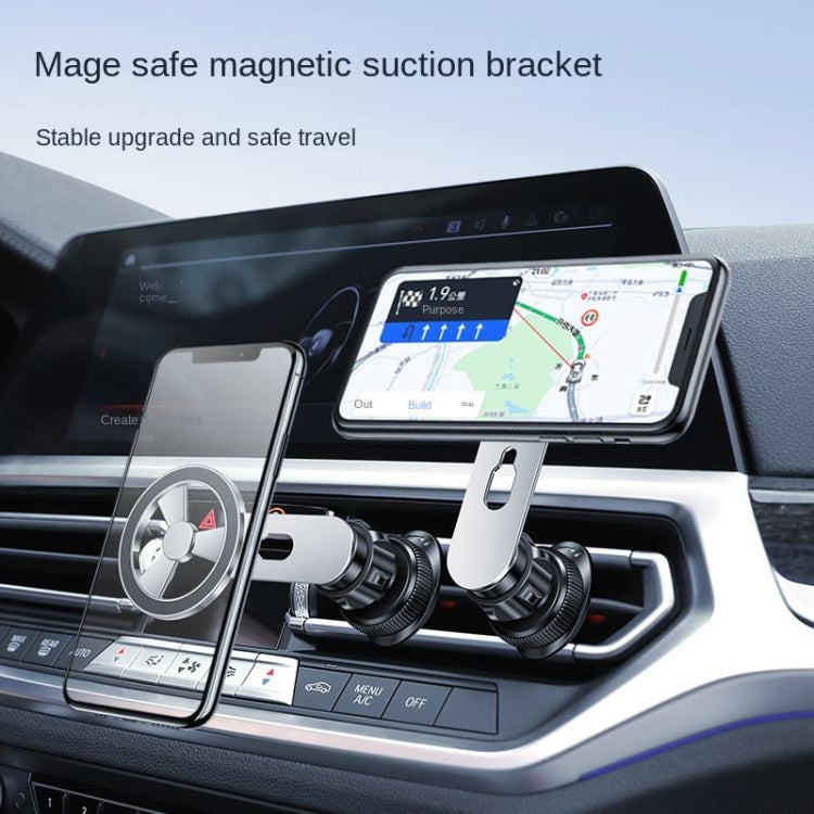 F73 MagSafe Magnetic Suction 360 Degree Rotating Car Phone Holder (Black) by buy2fix