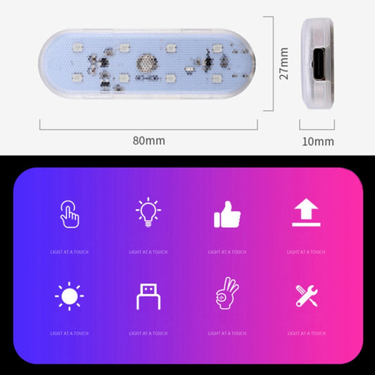 USB-C / Type-C Colorful Touch Switch Control Car Foot Ambient Light by buy2fix
