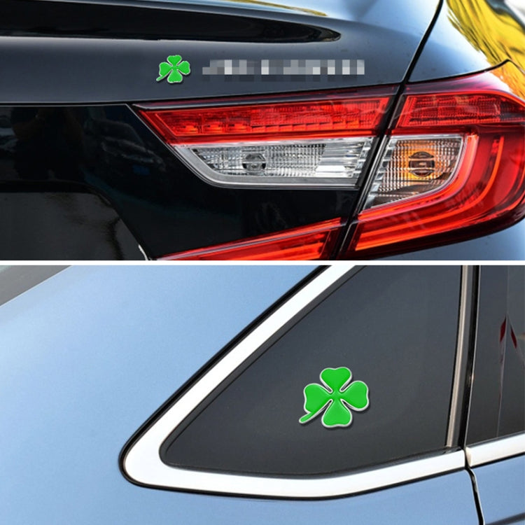 Four Leaf Clover Luck Symbol Badge Labeling Sticker Styling Car Decoration, Size: 4x3x0.3cm by buy2fix