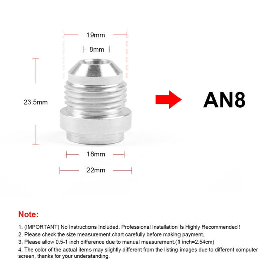 AN8 Car Oil Pipe Joint Breathable Pot Connector by buy2fix