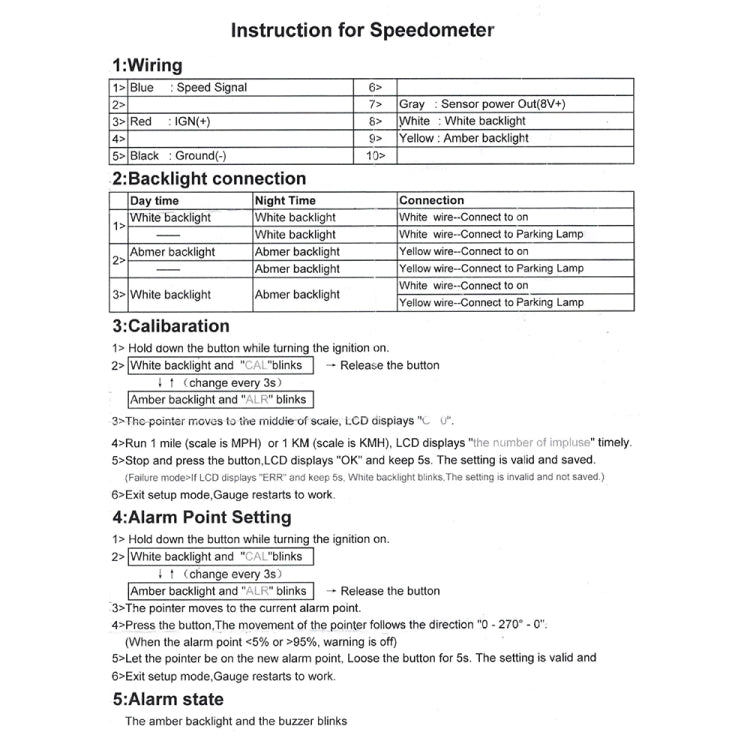 Car Modified 85mm 2 in 1 LCD Instrument Speedometer + Odometer by buy2fix
