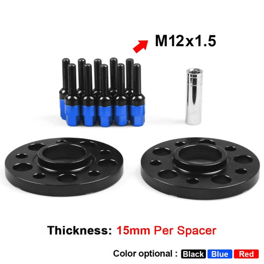 For Mercedes-Benz 15mm Car Modified Wheel Hub Flange Center Wheel Spacer with M12x1.5 Screws (Blue) by buy2fix