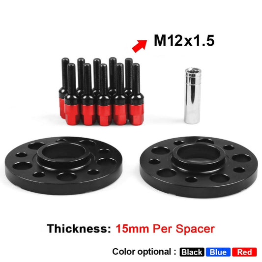 For Mercedes-Benz 15mm Car Modified Wheel Hub Flange Center Wheel Spacer with M12x1.5 Screws (Red) by buy2fix