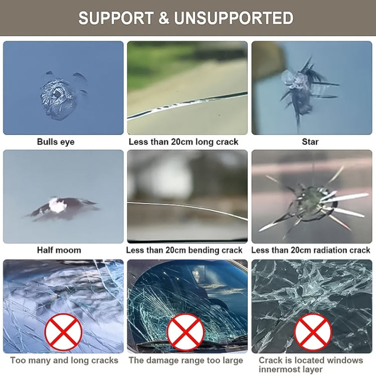 2 in 1 3ml Paintless Dent Removal Car Window Windshield Repair Fluid with Tool (White) by buy2fix