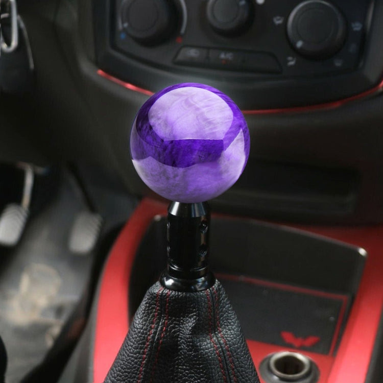 Car Modified Marble Star Gear Head Shifter Cover with Adapter (Purple) by buy2fix