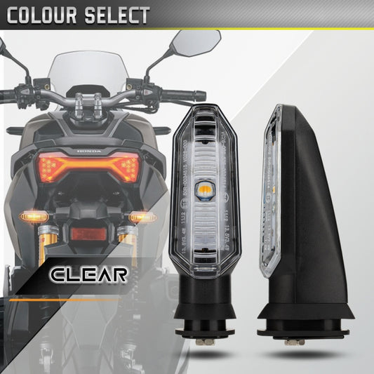 2pcs For Honda RS150 XRE300 CRF300 X-ADV Motorcycles LED Turn Signal Light(Transparent) by buy2fix