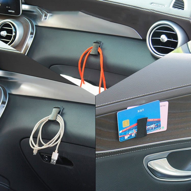 2 Pair Adhesive Car Mini Hook Card Holder by buy2fix