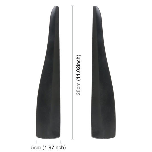 1 Pair Car Solid Color Silicone Bumper Strip, Style: Short (Black) by buy2fix