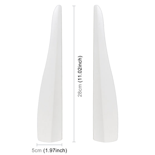 1 Pair Car Solid Color Silicone Bumper Strip, Style: Short (White) by buy2fix