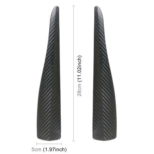 1 Pair Car Carbon Fiber Silicone Bumper Strip, Style: Short (Black) by buy2fix