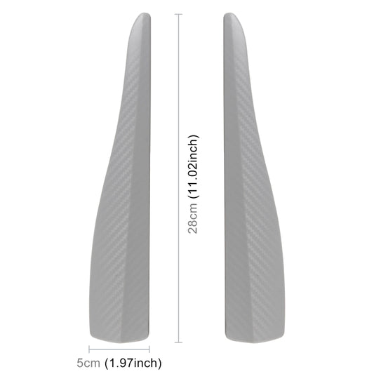 1 Pair Car Carbon Fiber Silicone Bumper Strip, Style: Short (Grey) by buy2fix