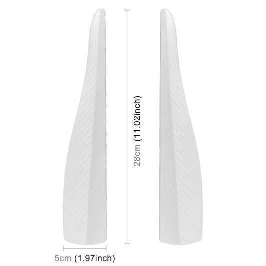 1 Pair Car Carbon Fiber Silicone Bumper Strip, Style: Short (White) by buy2fix