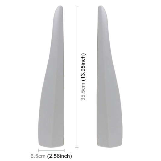 1 Pair Car Solid Color Silicone Bumper Strip, Style: Long (Grey) by buy2fix