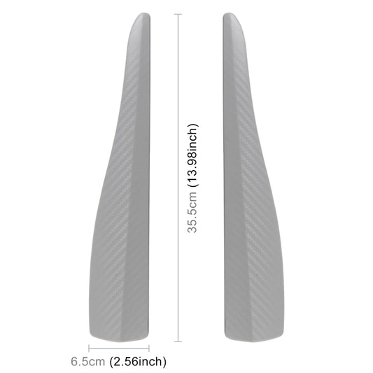 1 Pair Car Carbon Fiber Silicone Bumper Strip, Style: Long (Grey) by buy2fix