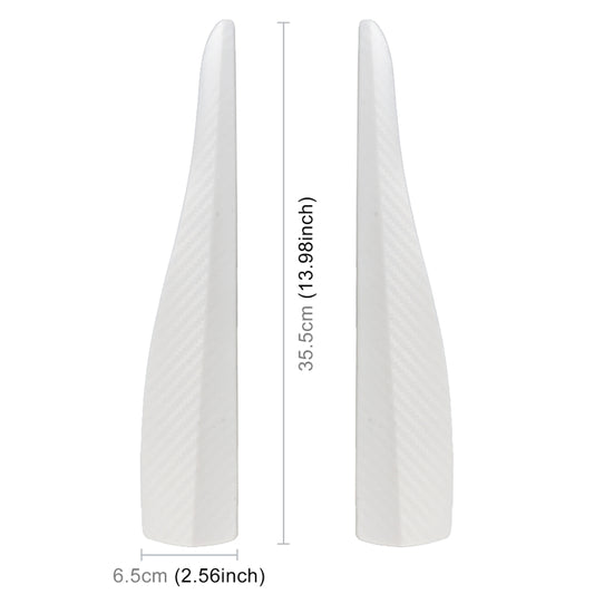 1 Pair Car Carbon Fiber Silicone Bumper Strip, Style: Long (White) by buy2fix