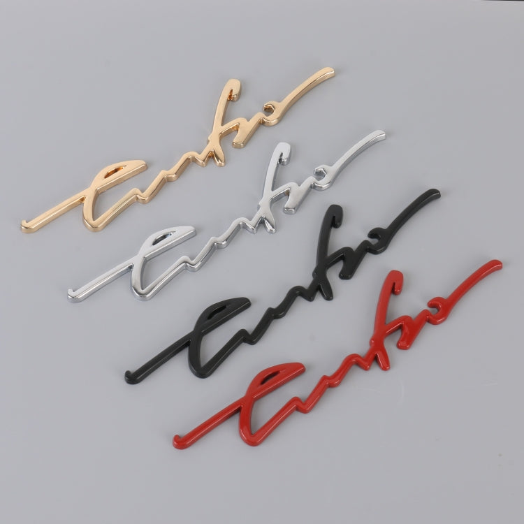 Car Personalized Aluminum Alloy Decorative Stickers, Size: 16x3.5x0.4cm (Red) by buy2fix
