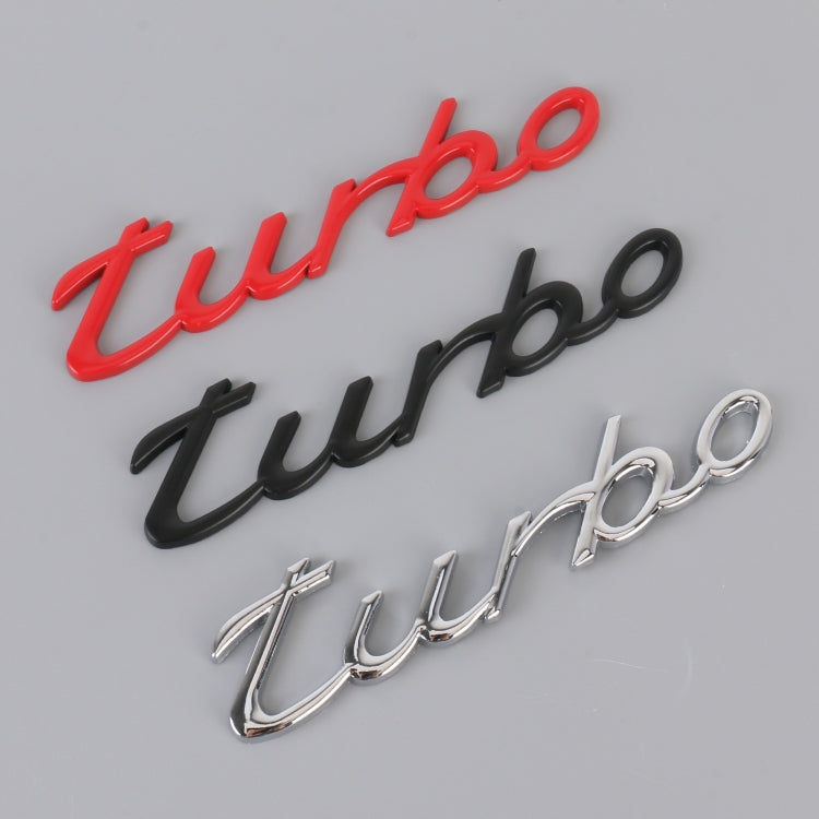 Car TURBO Personalized Aluminum Alloy Decorative Stickers, Size: 13x3x0.3cm (Red) by buy2fix