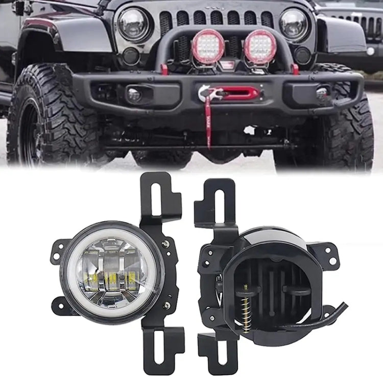 For Jeep Wrangler JK 2007-2017 Car Front Bumper Fog Light Mounting Bracket by buy2fix