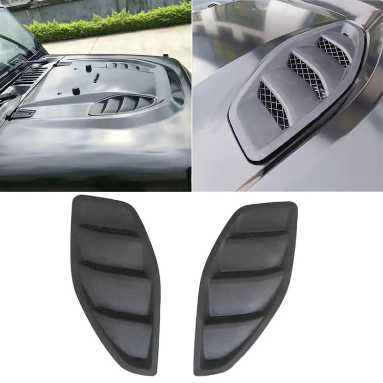 For Jeep Wrangler JK 2007-2017 Car Hood Trim Panel + Hood Ball Head Set by buy2fix