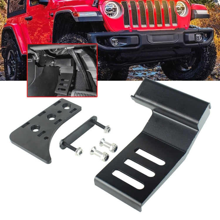 For Jeep Wrangler JL 2018-2019 Car Modification Curved Metal Left Foot Rest Pedal by buy2fix