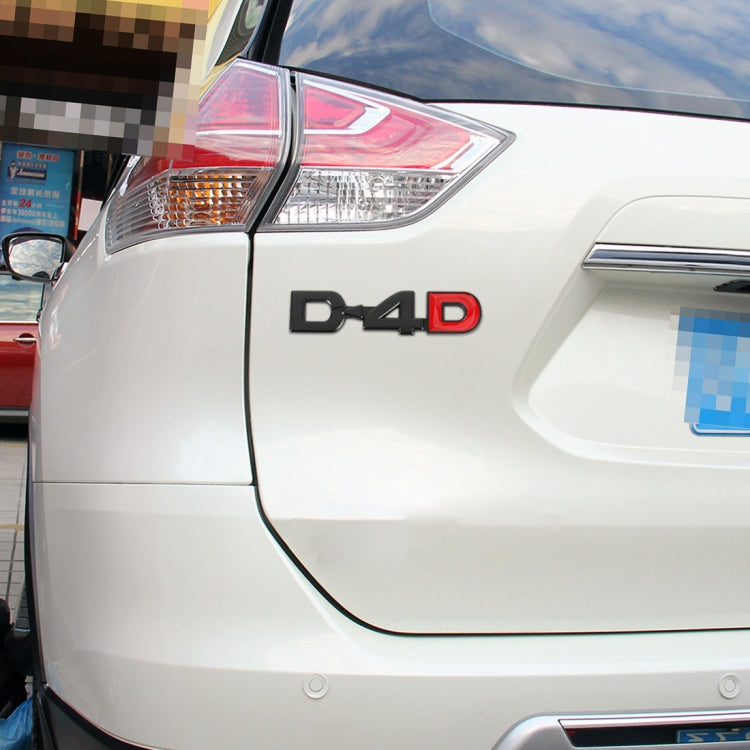 Car D4D Personalized Aluminum Alloy Decorative Stickers, Size:10 x 2.5cm (Black) by buy2fix