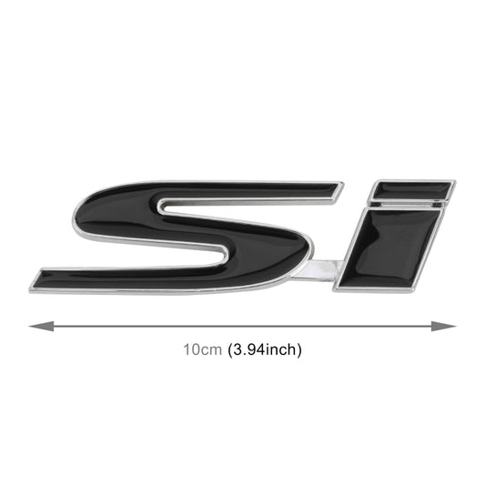 Car Si Metal Stickers Personalized Aluminum Alloy Decorative Stickers, Size:10 x 3cm (Black) by buy2fix