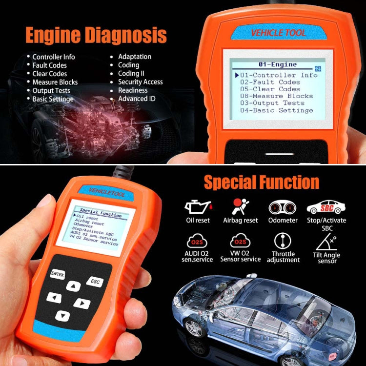 VAG506M Car Mini Code Reader OBD2 Fault Detector Diagnostic Tool, Southern European Version by buy2fix