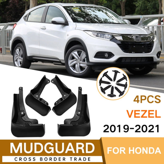 For Honda Vezel HRV Sport 2019-2021 4pcs/Set Car Auto Soft Plastic Splash Flaps Fender Guard by buy2fix