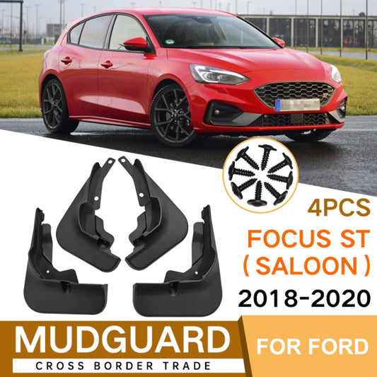 For Ford Focus ST Saloon 2018-2020 4pcs/Set Car Auto Soft Plastic Splash Flaps Fender Guard by buy2fix