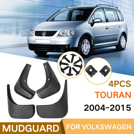 For Volkswagen Touran 2004-2015 4pcs/Set Car Auto Soft Plastic Splash Flaps Fender Guard by buy2fix