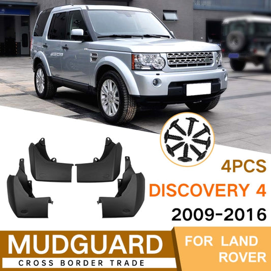 For Land Rover Discovery 4 2009-2016 4pcs/Set Car Auto Soft Plastic Splash Flaps Fender Guard by buy2fix
