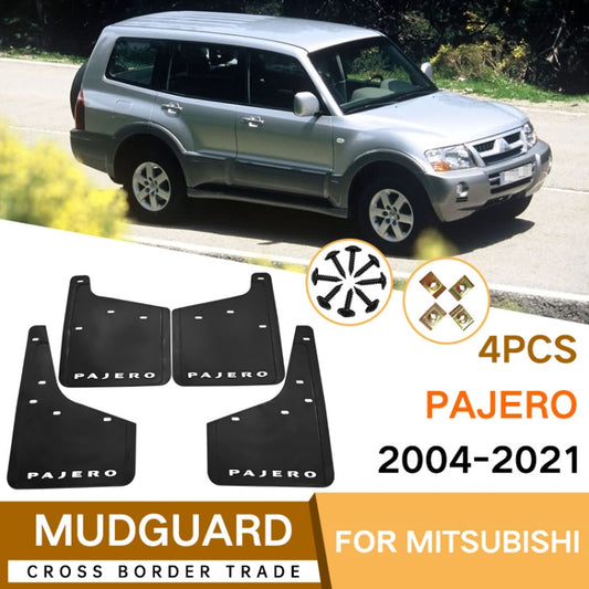 For Mitsubishi PAJERO 2004-2021 4pcs/Set Car Auto Soft Plastic Splash Flaps Fender Guard by buy2fix